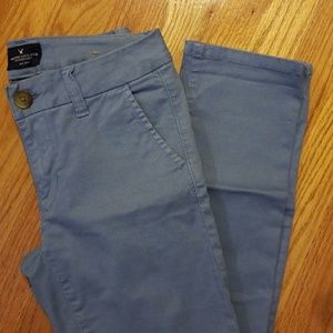 American Eagle Light Blue Skinny Khaki